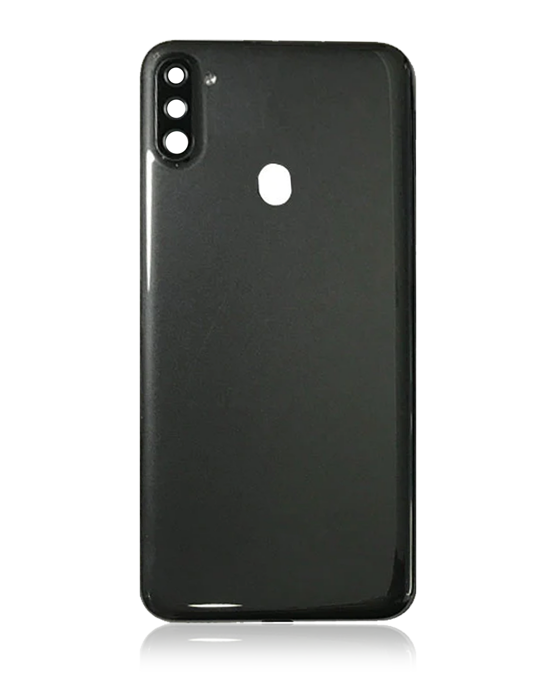 Back Cover Glass With Camera Lens Compatible Samsung Galaxy A11 (A115 / 2020) (US Version) (Service Pack) (Black)