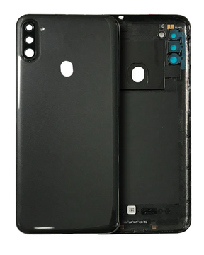 Back Cover Glass With Camera Lens Compatible Samsung Galaxy A11 (A115 / 2020) (US Version) (Service Pack) (Black)