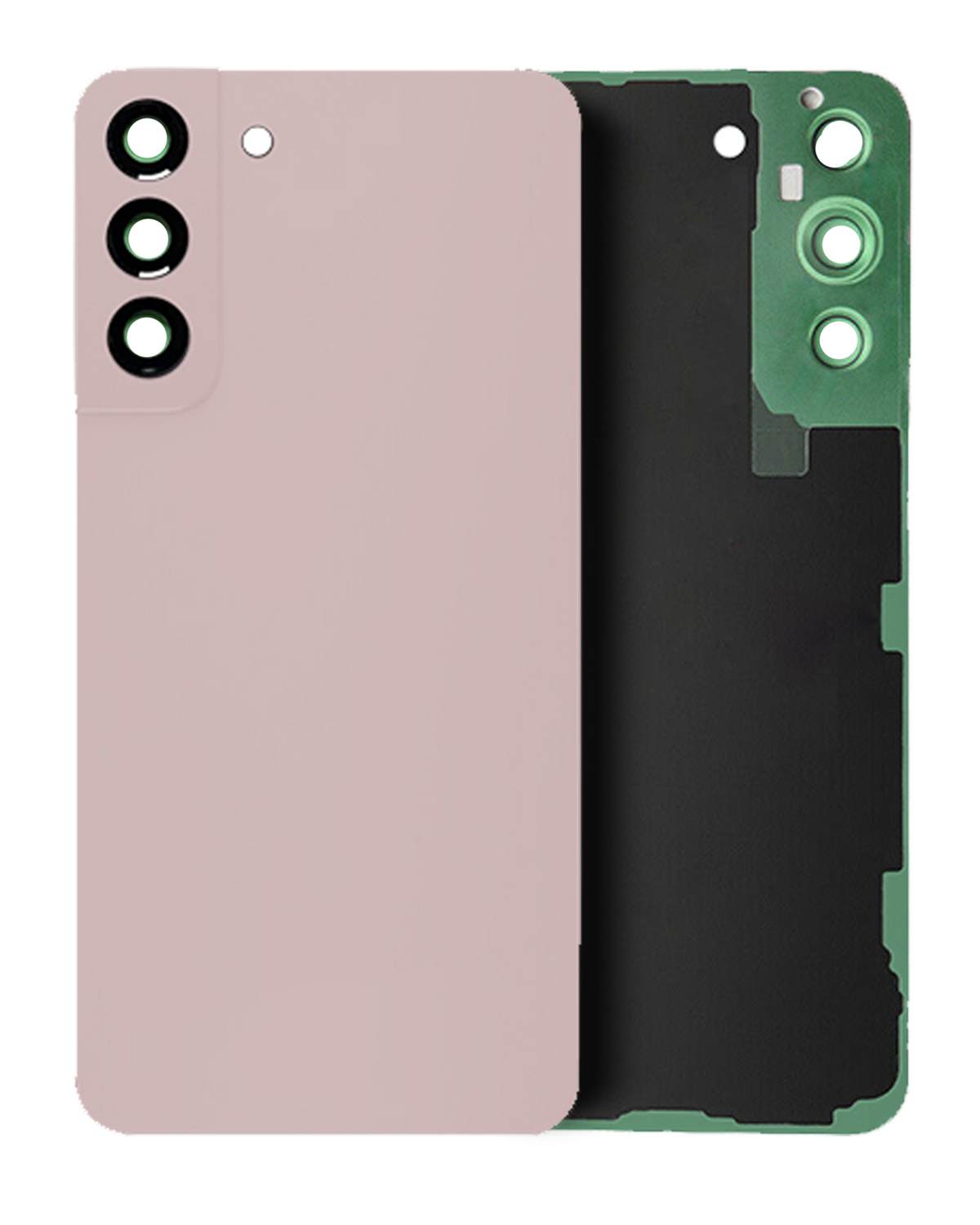 Replacement Back Cover Glass With Camera Lens Compatible Samsung Galaxy S22 Plus (Service Pack) (Pink Gold)