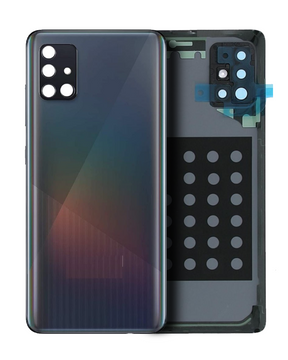 Replacement Back Cover Glass With Camera Lens Compatible Samsung Galaxy A51 5G by Macfactory.in(A516 / 2020) (Service Pack) (Prism Cube Black)