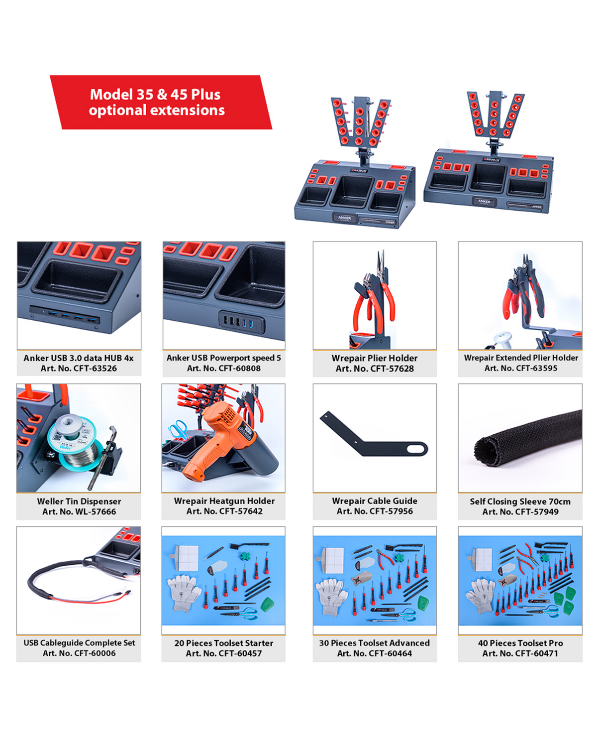 Wrepair Station Model 35 Plus With USB Powerport HUB and NUC Ready