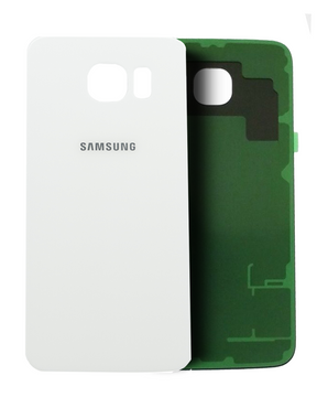 Replacement Back Cover Glass Compatible For Samsung Galaxy S6 ( AT&T Logo) (Used OEM Pull: Grade A) (White Pearl)