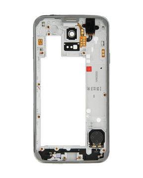 Mid-Frame Housing Replacement Compatible For Samsung Galaxy S5 (Service Pack) (Silver / Black)