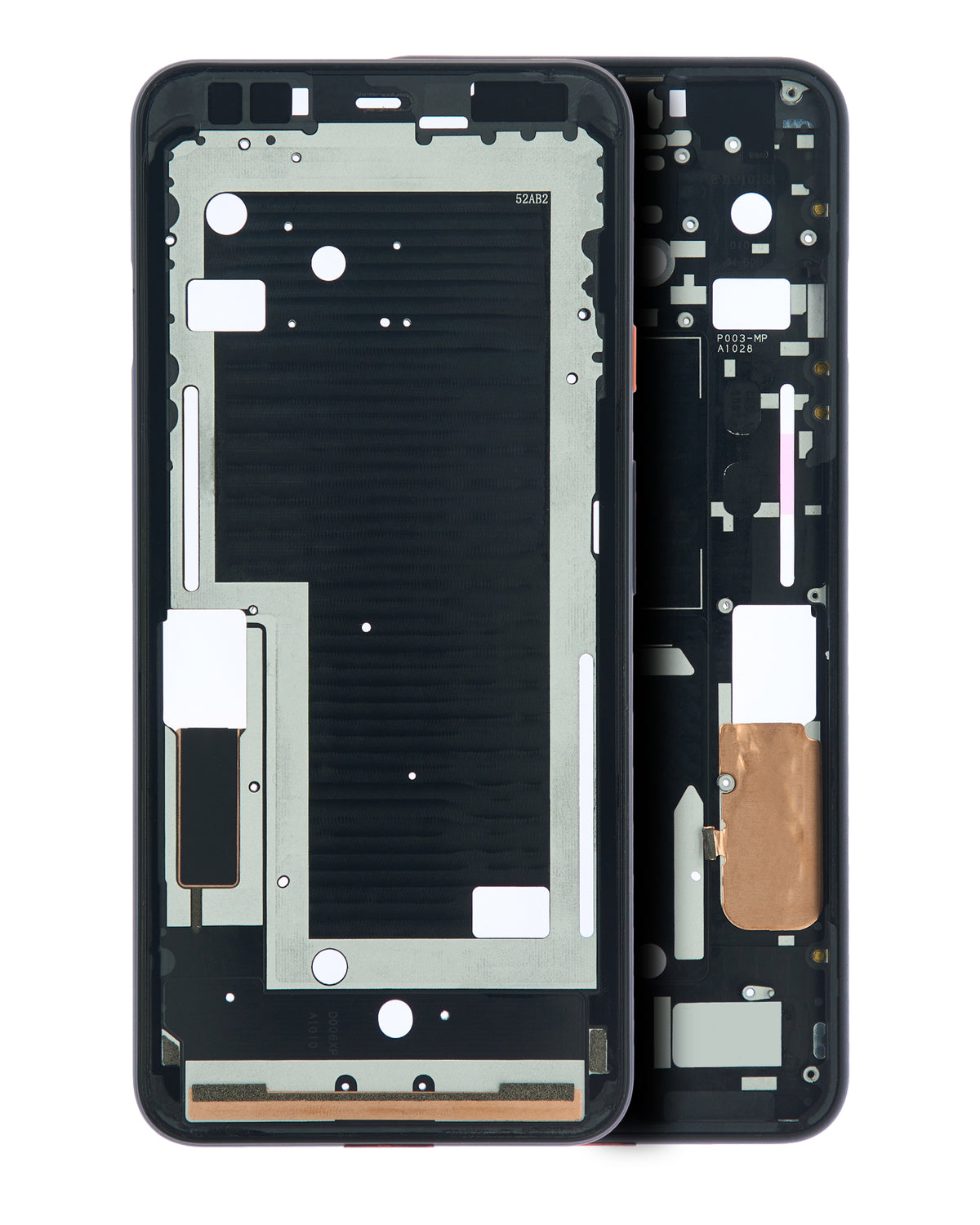 Replacement  Mid-Frame Housing Compatible For Google Pixel 4XL (Oh So Orange Power Button)