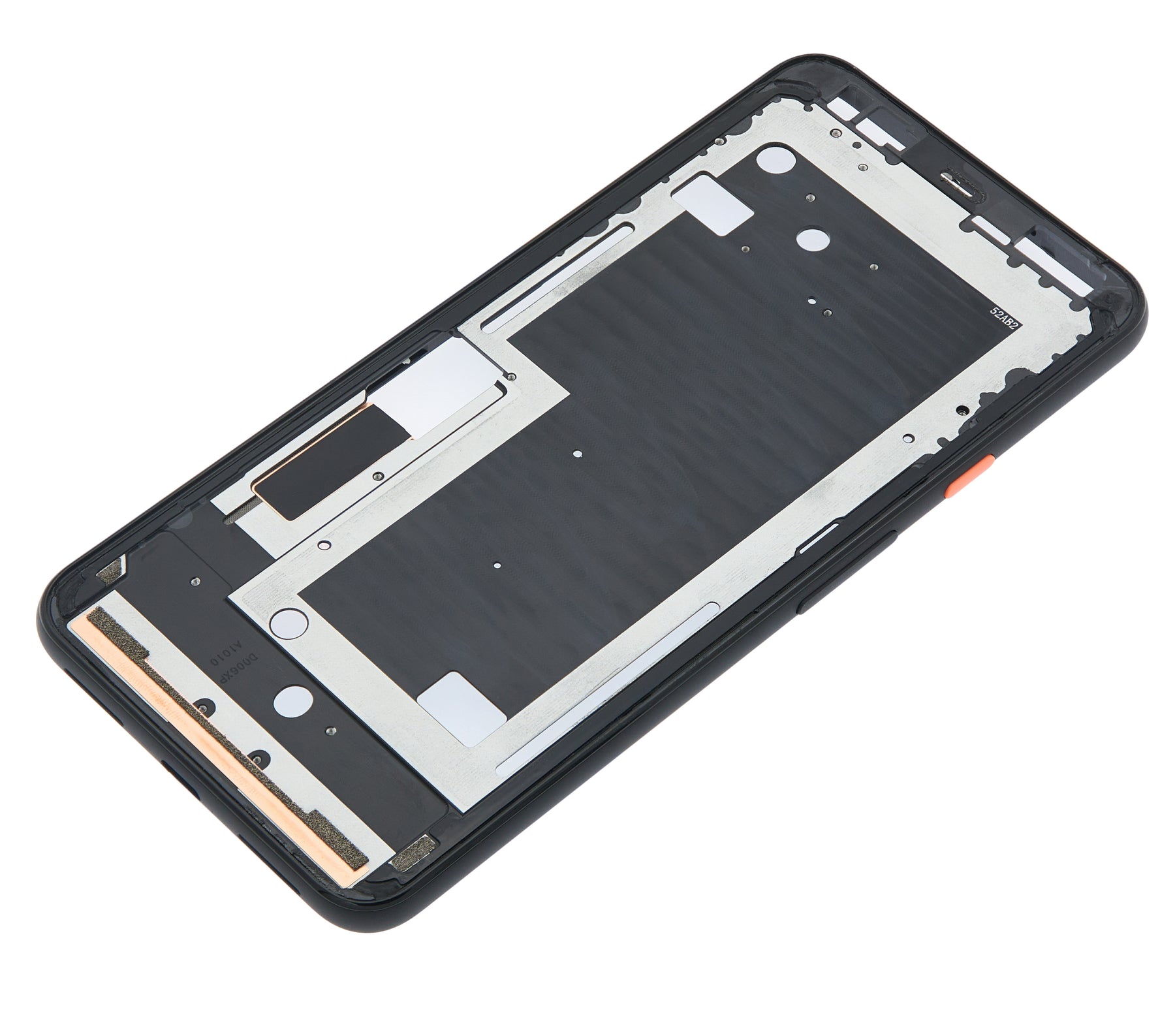 Replacement  Mid-Frame Housing Compatible For Google Pixel 4XL (Oh So Orange Power Button)