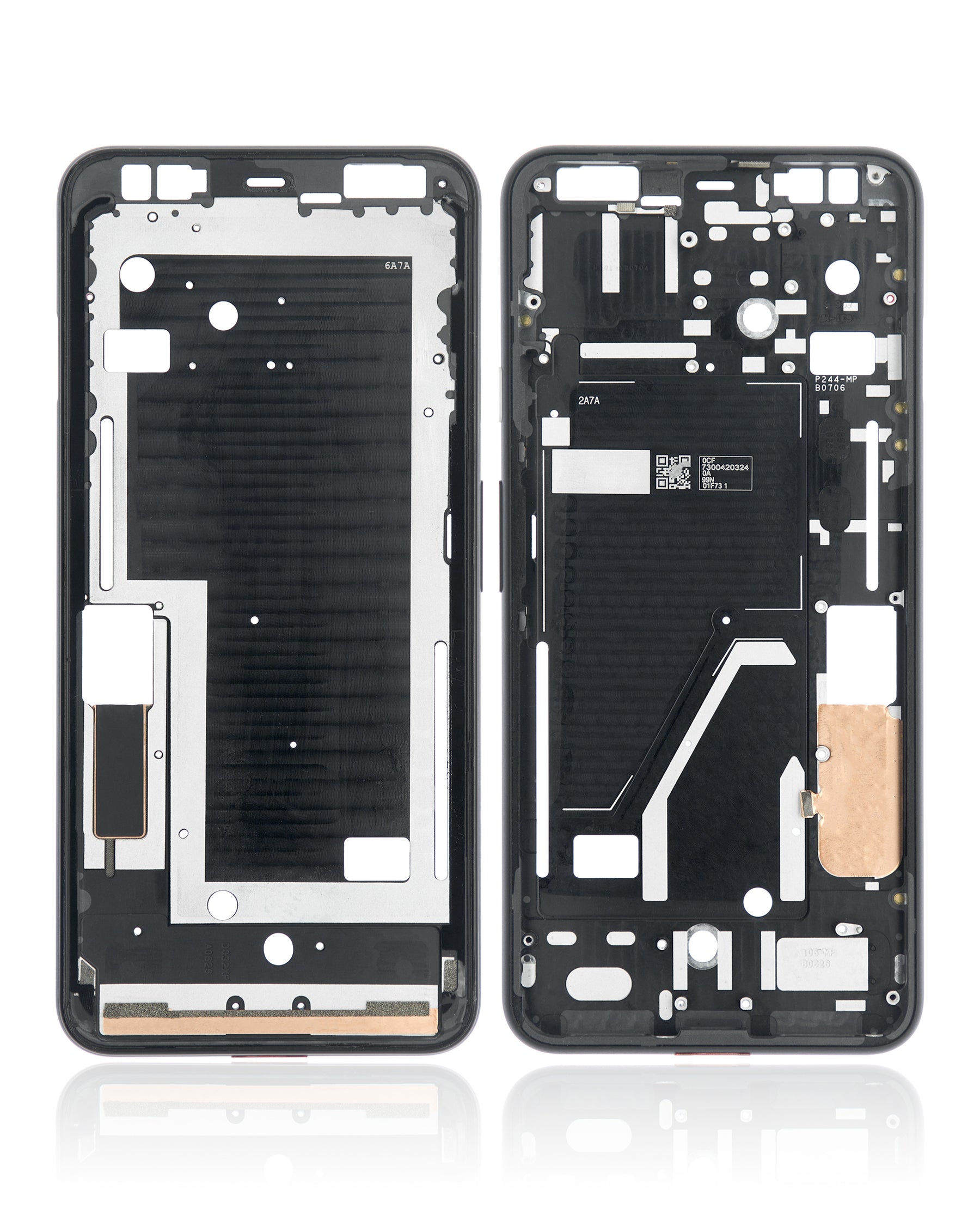 Replacement Mid-Frame Housing Compatible For Google Pixel 4XL (Clearly White Power Button)