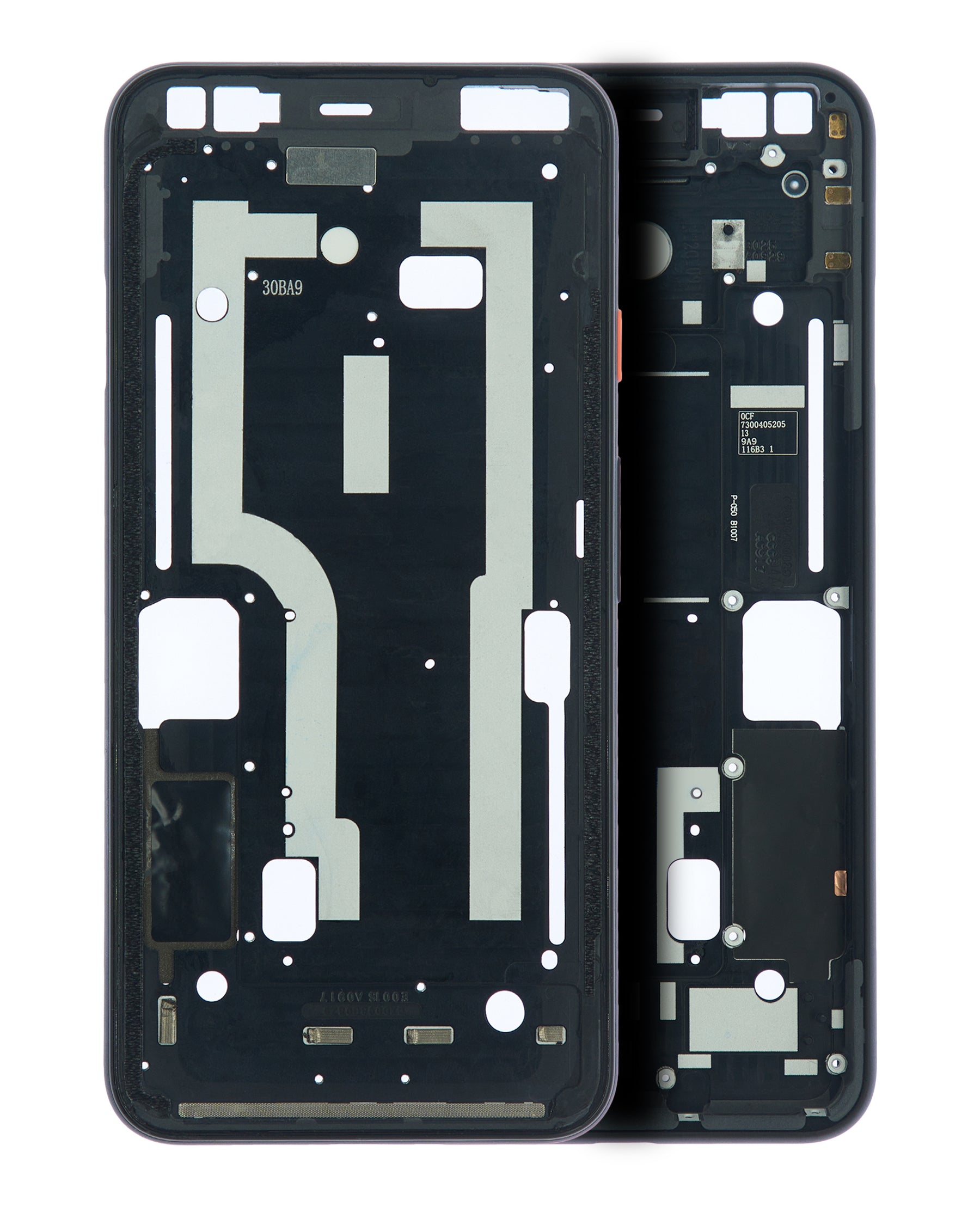 Mid-Frame Housing Compatible For Google Pixel 4 Replacement (Oh So Orange Power Button)