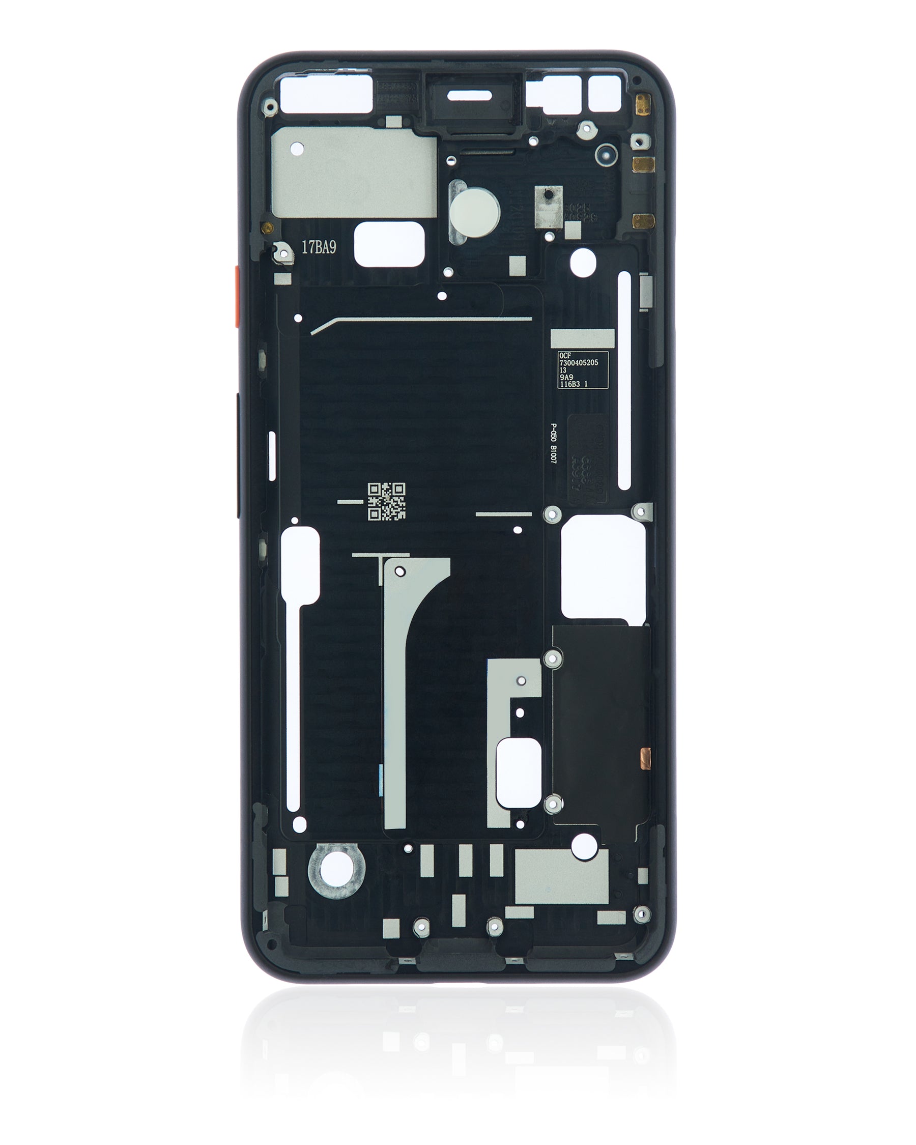 Mid-Frame Housing Compatible For Google Pixel 4 Replacement (Oh So Orange Power Button)