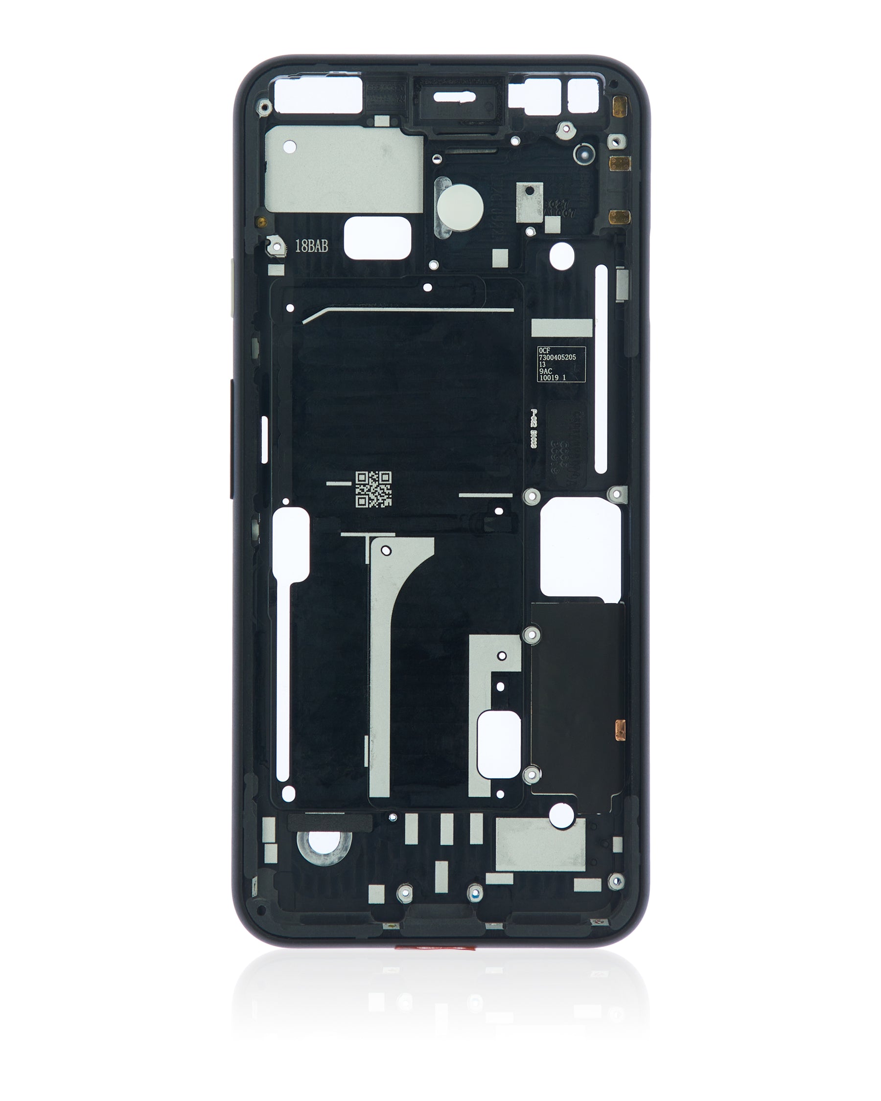 Mid-Frame Housing Compatible For Google Pixel 4 Replacement (Clearly White Power Button)