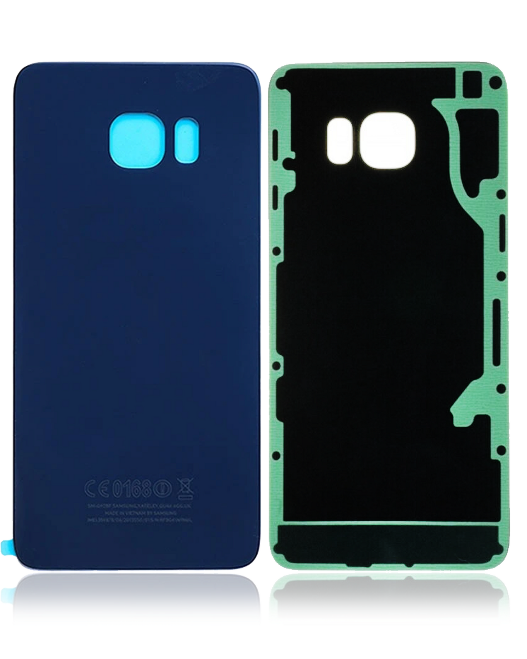 Replacement Back Cover Glass Compatible For Samsung Galaxy S6 Edge (Service Pack) (Black Sapphire)