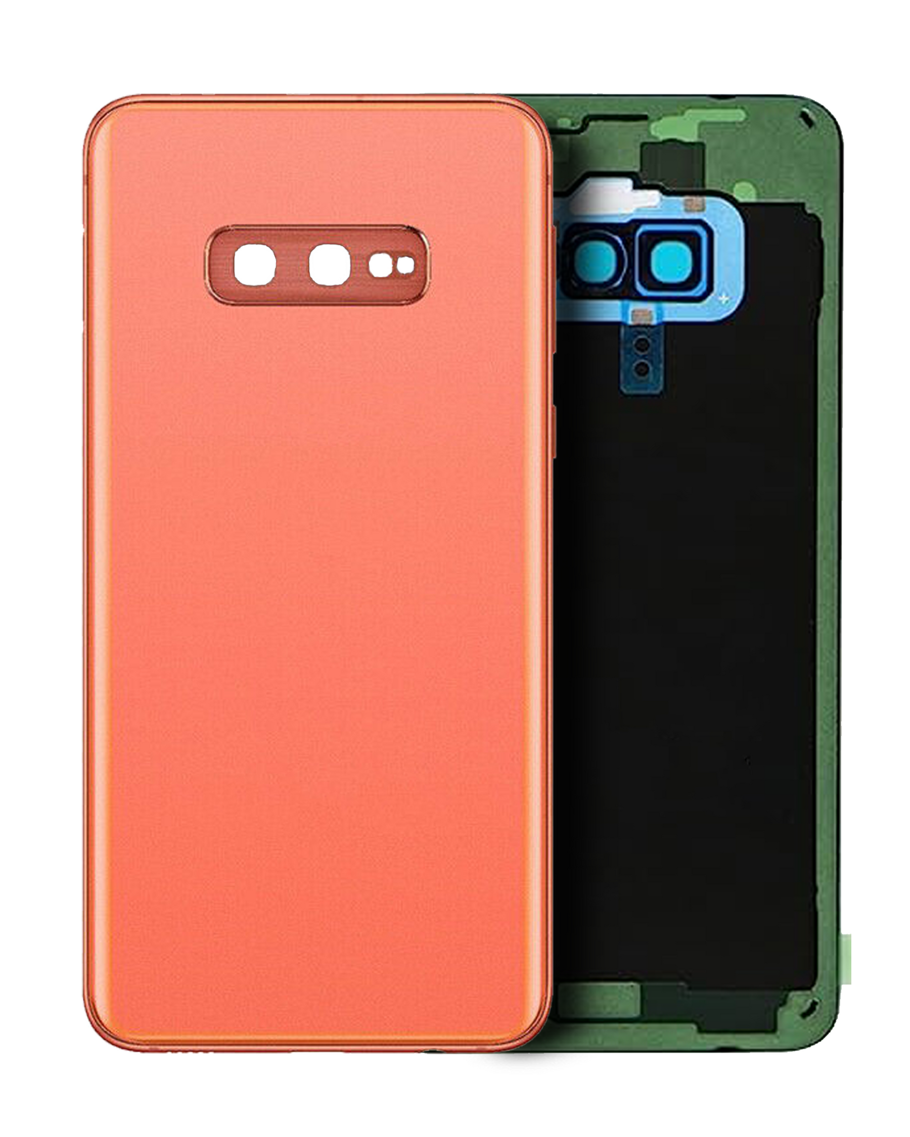 Replacement Back cover Glass With Camera Lens Compatible For Samsung Galaxy S10E (Service Pack) (Flamingo Pink)
