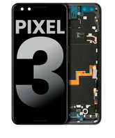 Replacement LCD Assembly With Frame Compatible For Google Pixel 3 (Used OEM Pull: Grade B/C) (Just Black)
