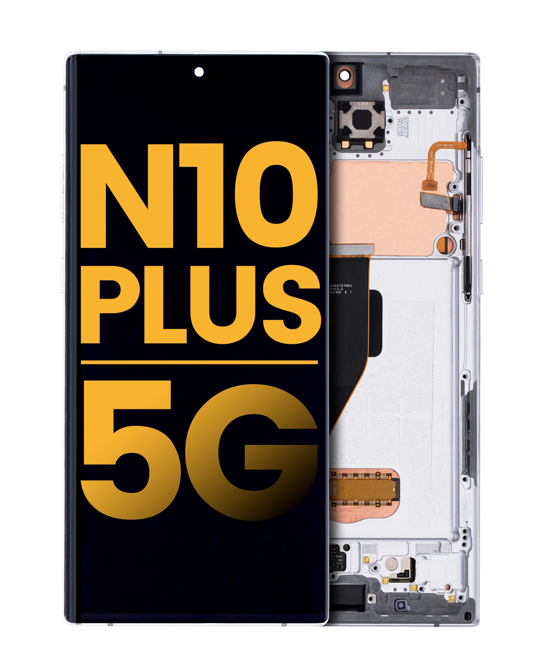 Replacement OLED Assembly With Frame Compatible For Samsung Galaxy Note 10 Plus / 5G (Refurbished) (Aura White)