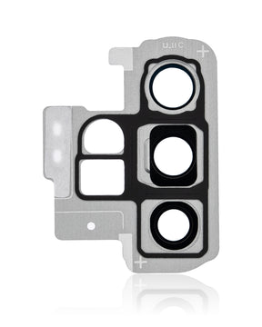 Replacement Back Camera Lens With Bracket / Bezel Compatible For Samsung Galaxy Note 10 Plus / 5G (Aura Glow / Silver)