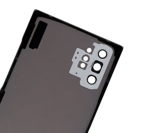 Replacement Back Cover Glass With Camera Lens Compatible For Samsung Galaxy Note 10 Plus / 5G (No Logo) (Vemake) (Aura Glow / Silver)