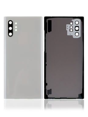 Replacement Back Cover Glass With Camera Lens Compatible For Samsung Galaxy Note 10 Plus / 5G (No Logo) (Vemake) (Aura White)