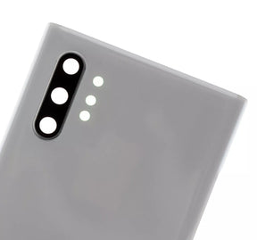 Replacement Back Cover Glass With Camera Lens Compatible For Samsung Galaxy Note 10 Plus / 5G (Service Pack) (Aura White)