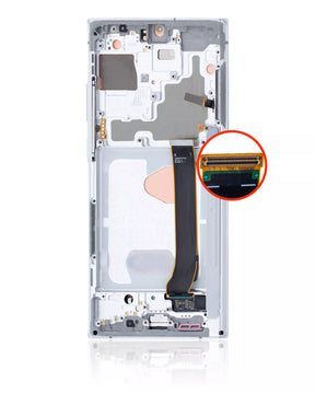 Replacement OLED Assembly With Frame Compatible For Samsung Galaxy Note 20 Ultra 5G (Service Pack) (Mystic White)