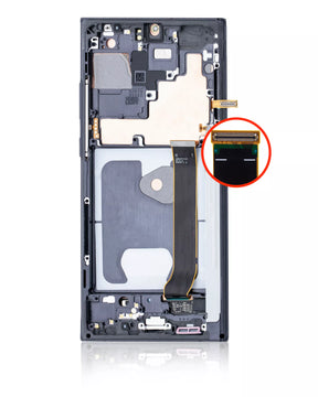 Replacement OLED Assembly With Frame Compatible For Samsung Galaxy Note 20 Ultra 5G (Service Pack) (Mystic Black)