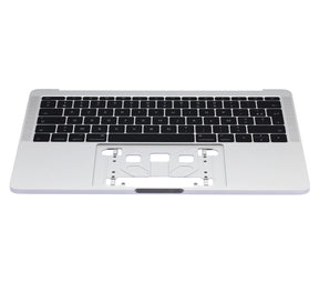 Top Case With Keyboard Compatible For MacBook Pro 13" Retina (A1708 / Late 2016 / Mid 2017) (French Keyboard) (Silver)