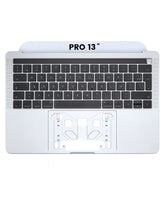 Top Case With Keyboard Compatible For MacBook Pro 13" W/ Touch Bar (A1706 / Late 2016 / Mid 2017) (French Keyboard) (Silver)