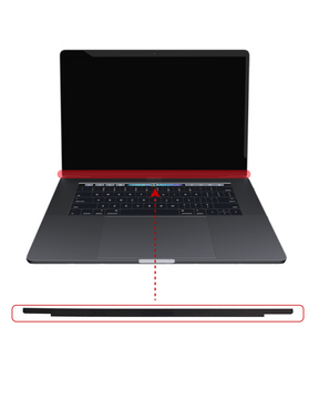 Display Bottom Glass Bezel Strip (Without Logo) Compatible For MacBook Pro Touch Bar 15" (A1707 / A1990)