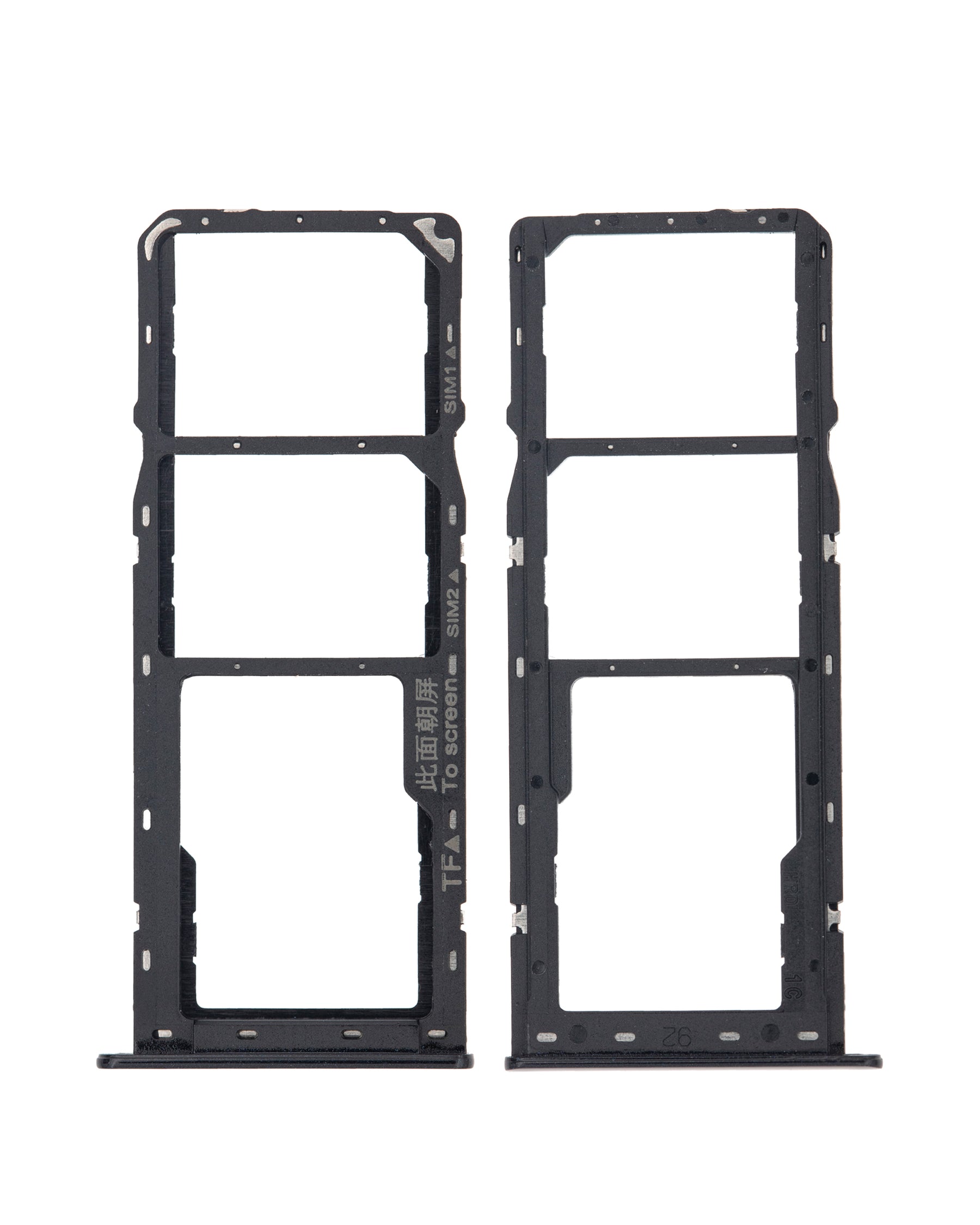 Dual Sim Card Tray Compatible For Samsung Galaxy A10s (A107 / 2019) / A20s (A207 / 2019) (Black)