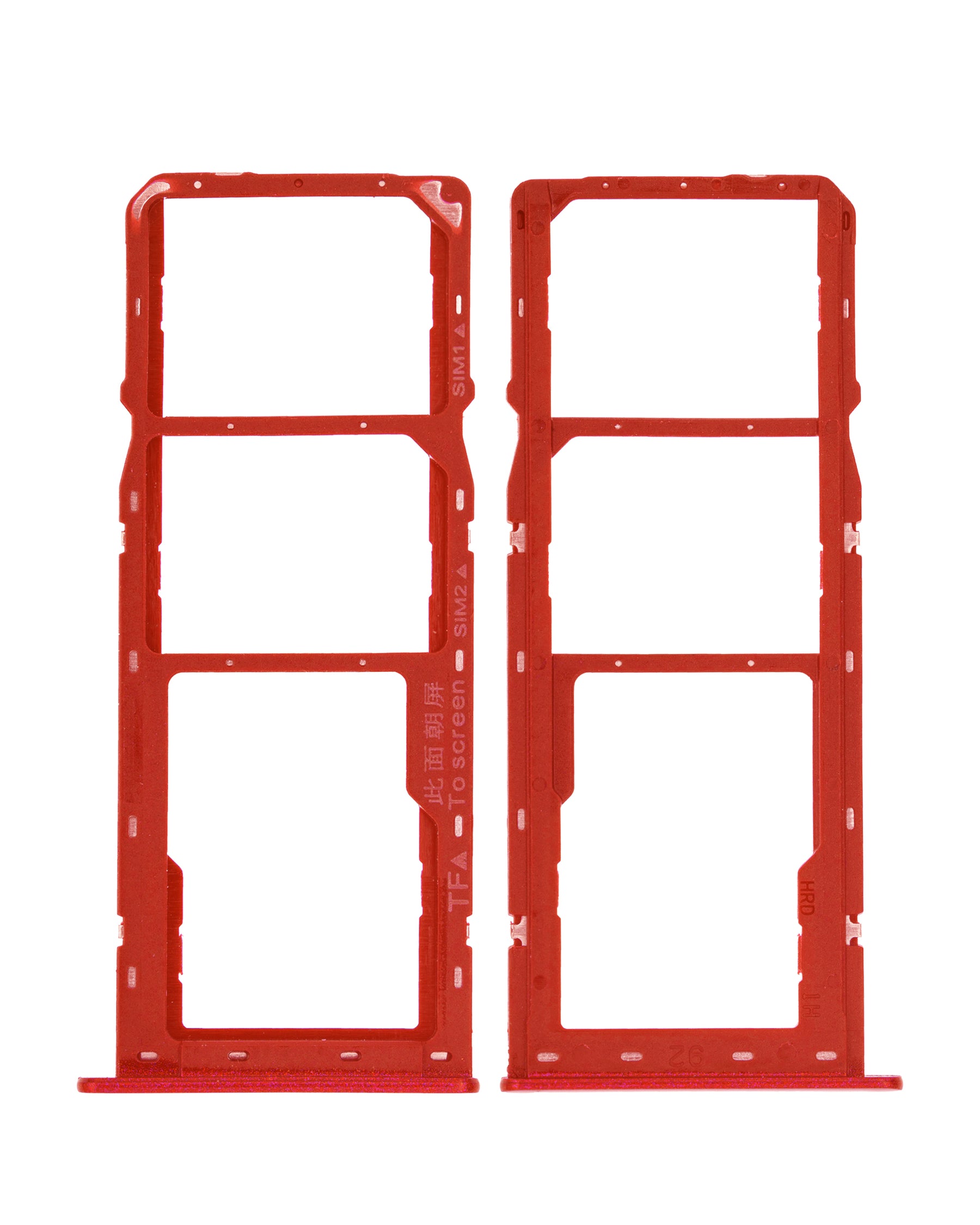 Dual Sim Card Tray Compatible For Samsung Galaxy A10s (A107 / 2019) / A20s (A207 / 2019) (Red)