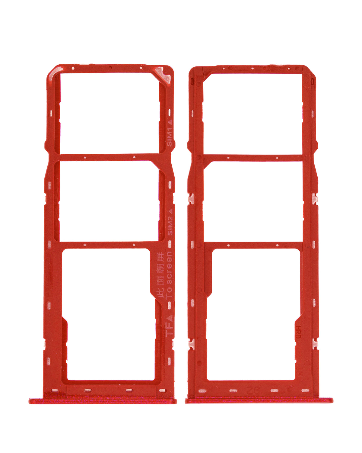 Dual Sim Card Tray Compatible For Samsung Galaxy A10s (A107 / 2019) / A20s (A207 / 2019) (Red)