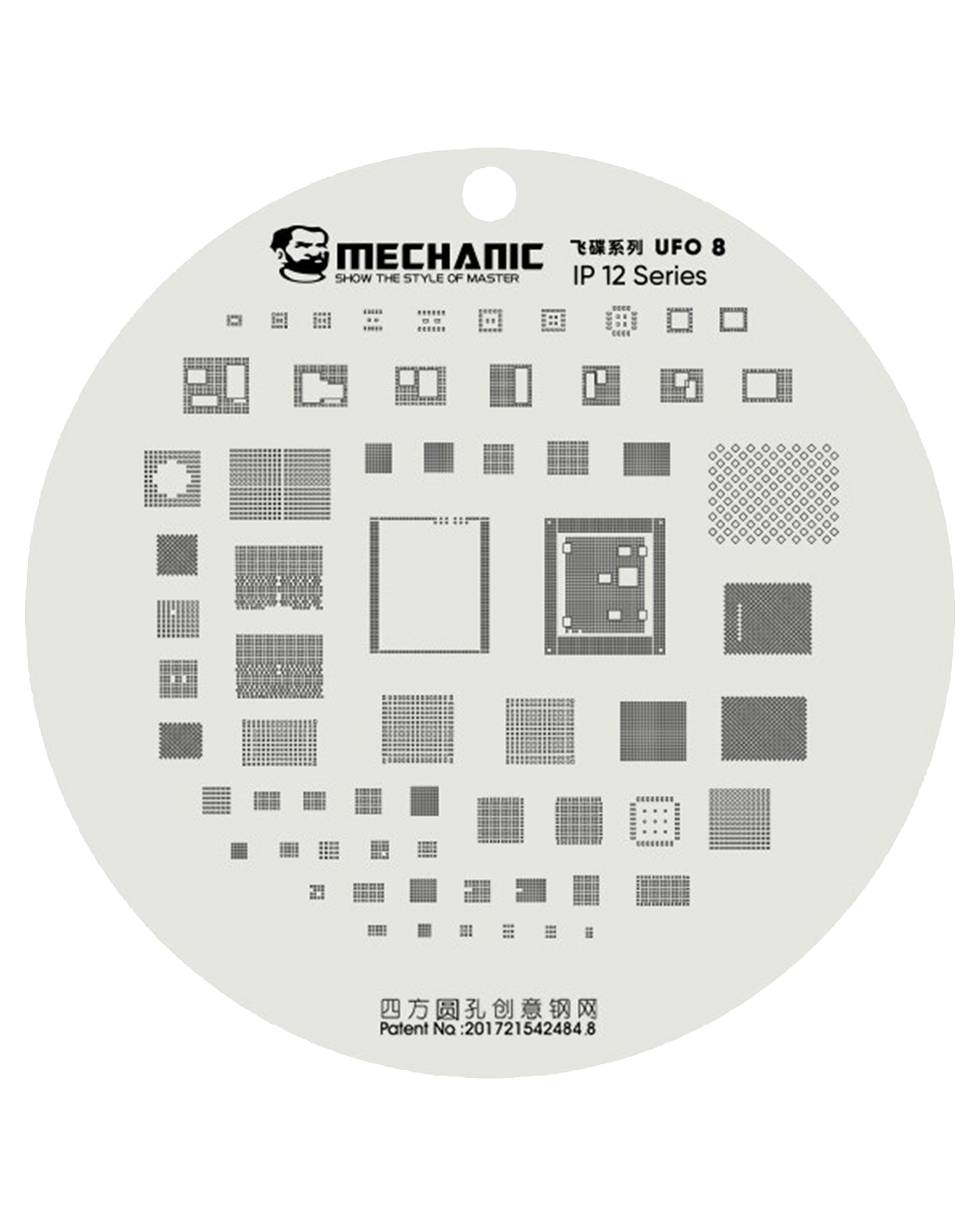 UFO Series BGA Reballing Stencil Full Set For iPhone 8 To 15 Pro Max (Mechanic)