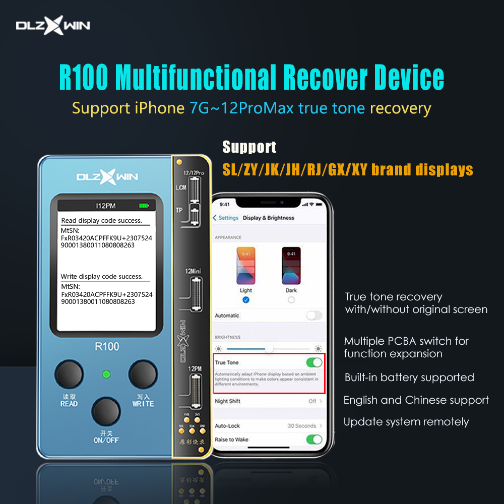 DLZ R100 True Tone Restore Programmer for iPhone 8 to iPhone 12 Pro Max