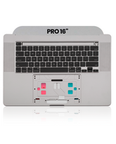 Top Case With Keyboard Compatible For MacBook Pro 16" (A2141 / Mid 2019) (US English) (Used OEM Pull: Grade New) (Space Gray)