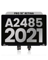 Original LCD Display Assembly for MacBook Pro 16" (A2485, Late 2021; A2780 & A2991, Late 2023) – OEM Pull, Grade A, Silver