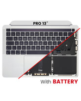 Top Case Assembly With Battery And Keyboard Compatible For MacBook Pro 13" (A2338 / Late 2020) (Silver) (UK Keyboard)