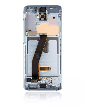 Replacement OLED Assembly With Frame Compatible For Samsung Galaxy S20 5G  (Non-Verizon 5G UW Frame) (Service Pack) (Cloud Blue)