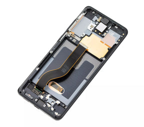OLED Assembly With Frame Compatible For Samsung Galaxy S20 Plus 5G  Replacement (Service Pack) (Cosmic Black)