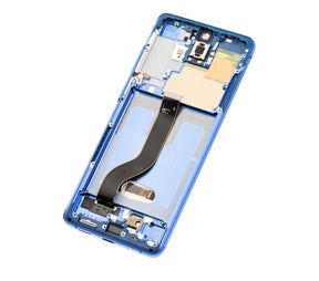 Replacement OLED Assembly With Frame Compatible For Samsung Galaxy S20 Plus 5G (Service Pack) (Aura Blue)