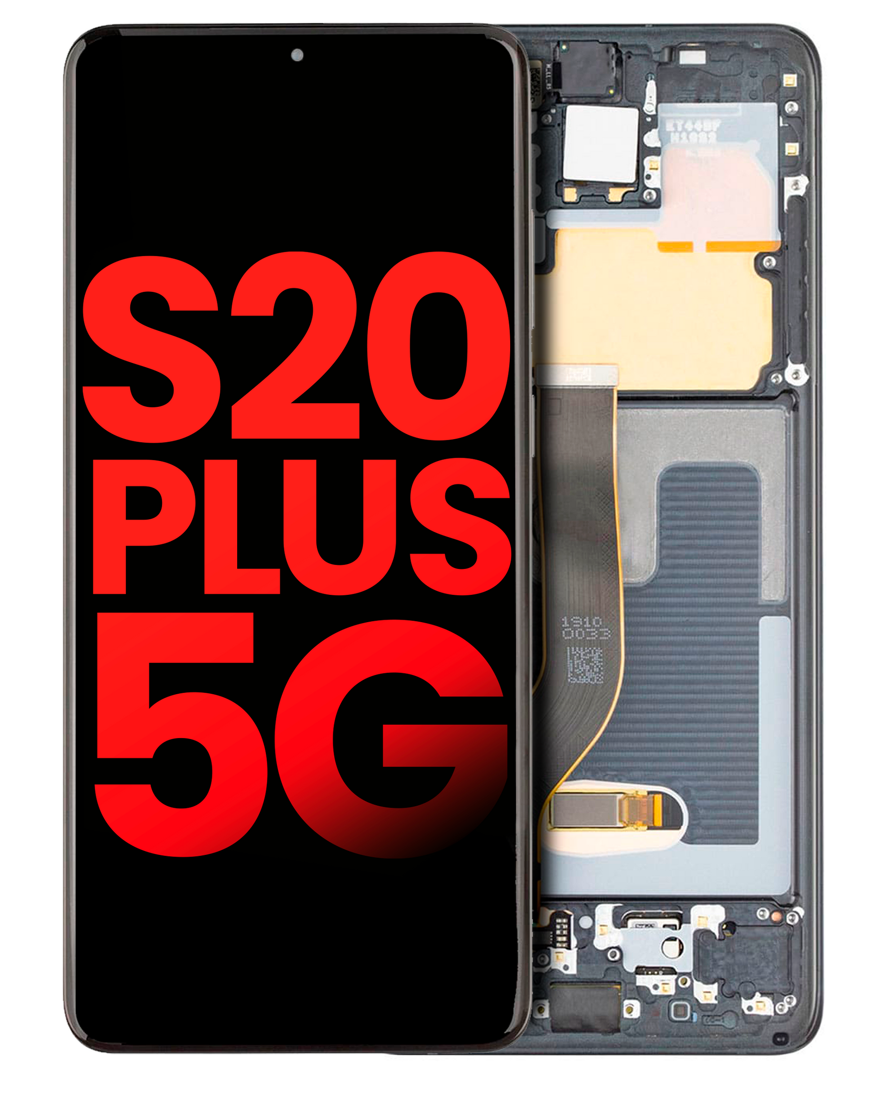 Replacement OLED Assembly With Frame Compatible For Samsung Galaxy S20 Plus 5G (Vemake) (Cosmic Black)