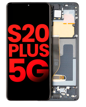 Replacement OLED Assembly With Frame Compatible For Samsung Galaxy S20 Plus 5G (Vemake) (Cosmic Black)