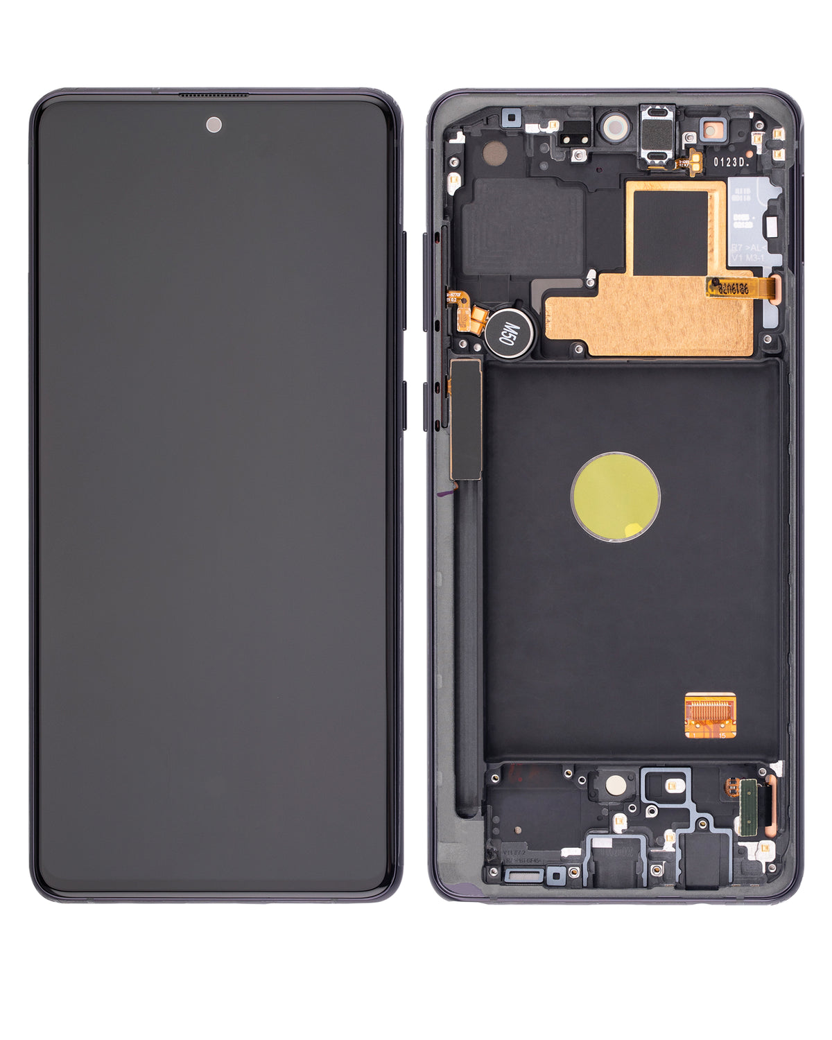 OLED Assembly With Frame Compatible For Samsung Galaxy Note 10 Lite Replacement (Refurbished) (Aura Black)