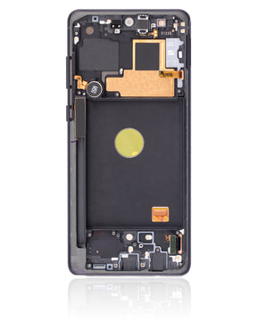 OLED Assembly With Frame Compatible For Samsung Galaxy Note 10 Lite Replacement (Refurbished) (Aura Black)