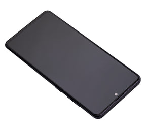 OLED Assembly With Frame Compatible For Samsung Galaxy Note 10 Lite Replacement (Service Pack) (Aura Black)