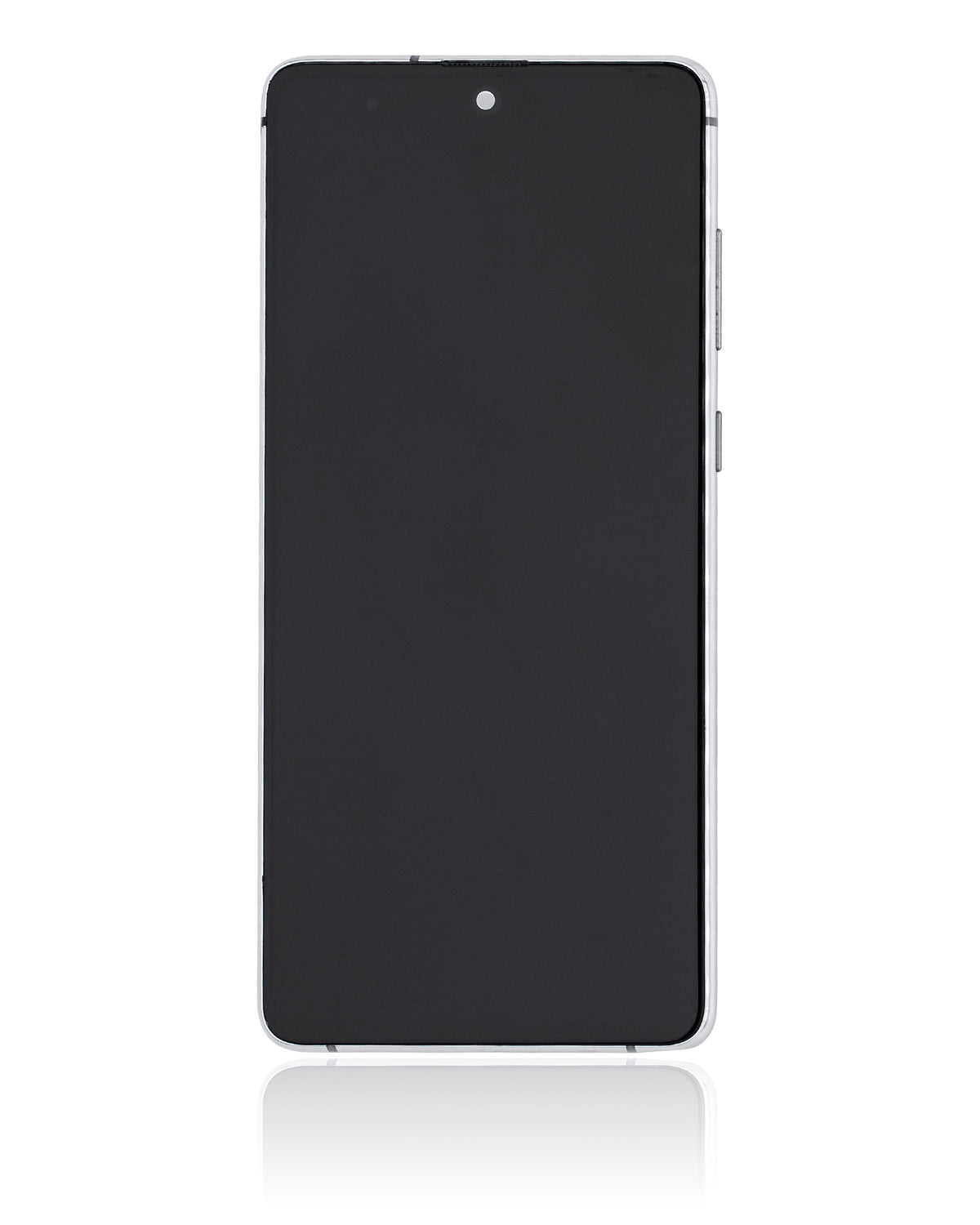 OLED Assembly With Frame Replacement Compatible For Samsung Galaxy Note 10 Lite (Refurbished) (Aura Glow / Silver)