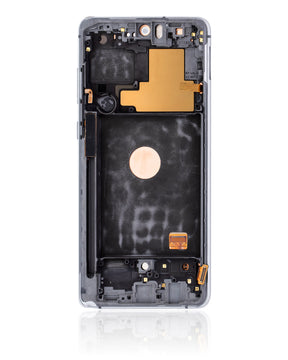 OLED Assembly With Frame Replacement Compatible For Samsung Galaxy Note 10 Lite (Refurbished) (Aura Glow / Silver)