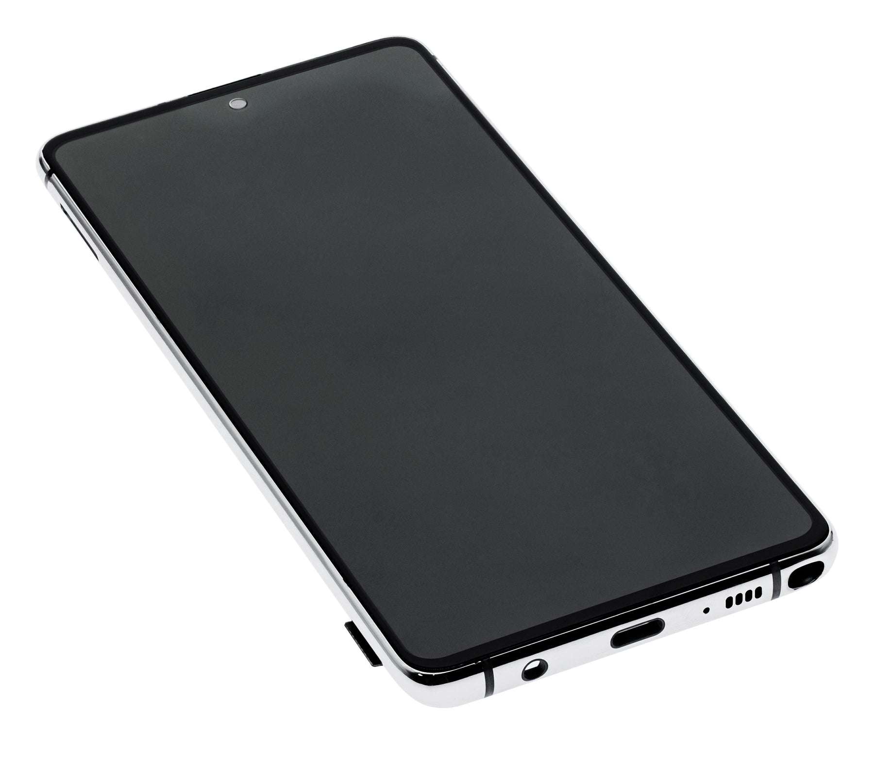 OLED Assembly With Frame Replacement Compatible For Samsung Galaxy Note 10 Lite (Refurbished) (Aura Glow / Silver)