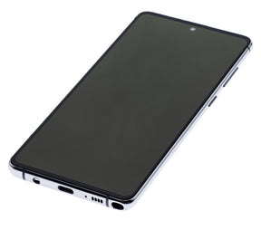 OLED Assembly With Frame Replacement Compatible For Samsung Galaxy Note 10 Lite (Refurbished) (Aura Glow / Silver)