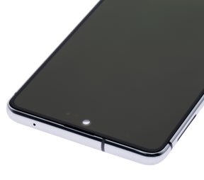 OLED Assembly With Frame Replacement Compatible For Samsung Galaxy Note 10 Lite (Refurbished) (Aura Glow / Silver)