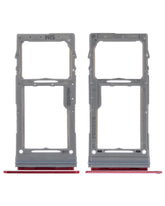 Single Sim Card Tray Compatible For Samsung Galaxy Note 10 Lite Replacement (Aura Red)
