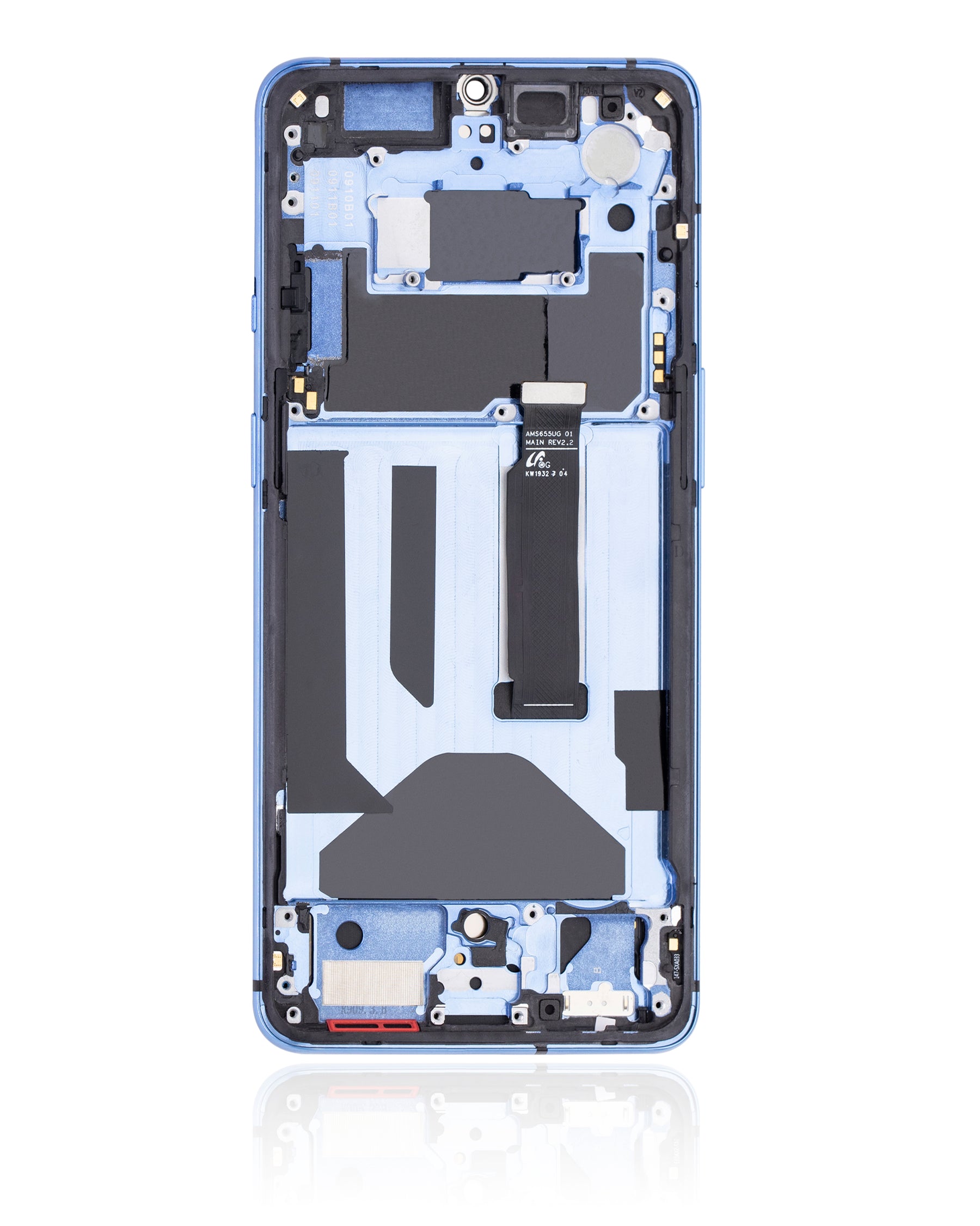 Replacement OLED Assembly With Frame Compatible For OnePlus 7T (Refurbished) (Glacier Blue)