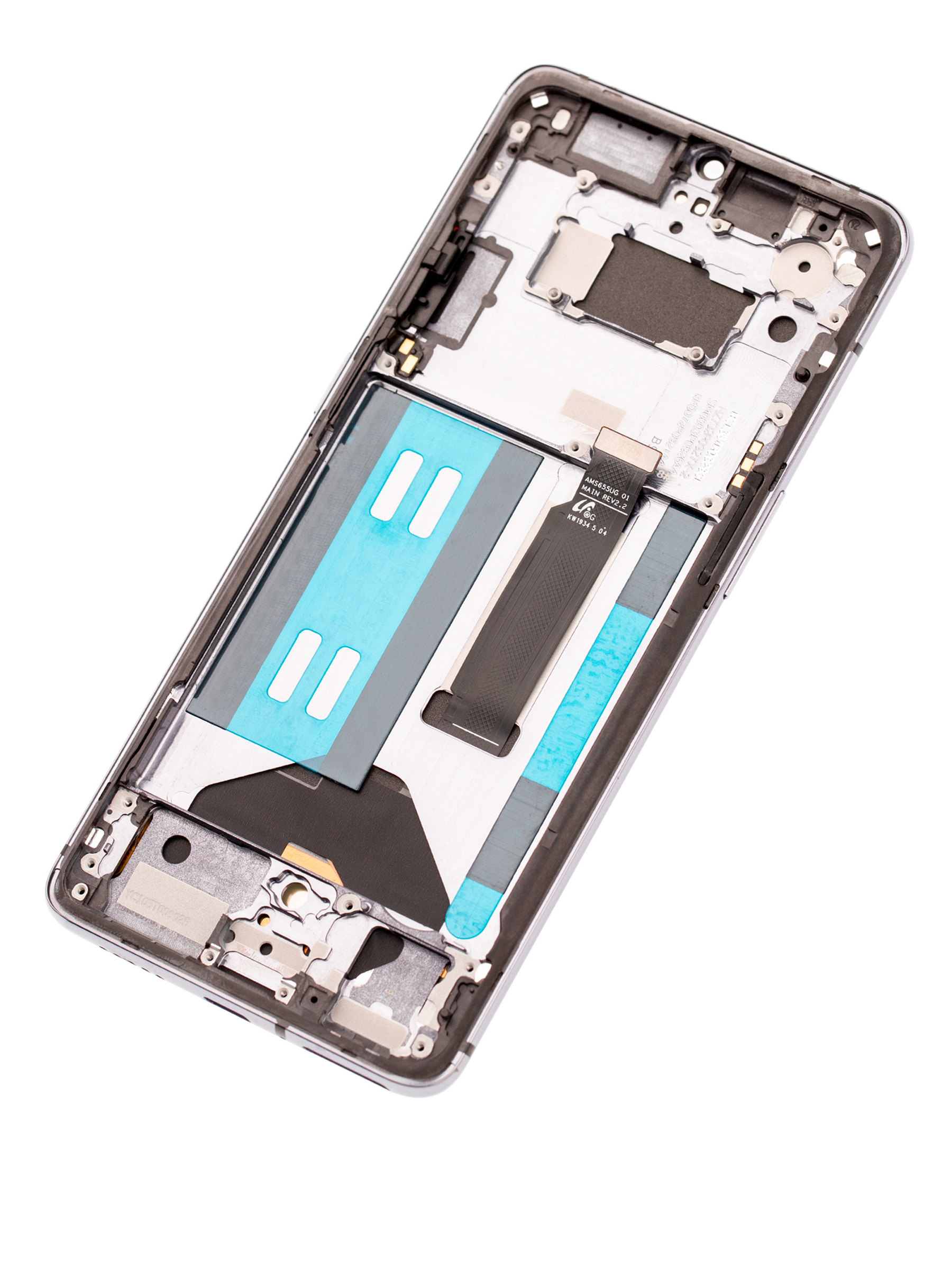 OLED Assembly With Frame Compatible For OnePlus 7T Replacement (Vemake) (Frosted Silver)